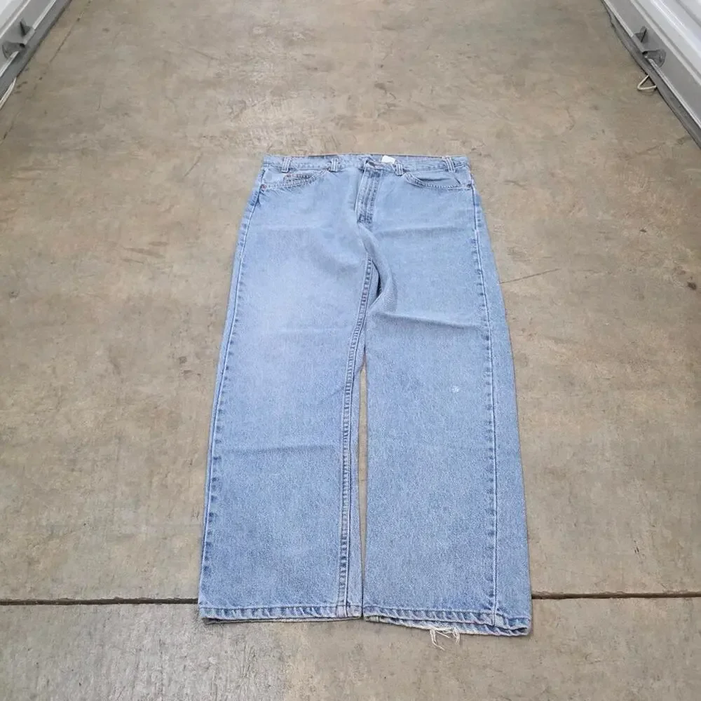 Vintage 90's Levi 505 Orange Tab Light Wash Denim Jeans (36x30)